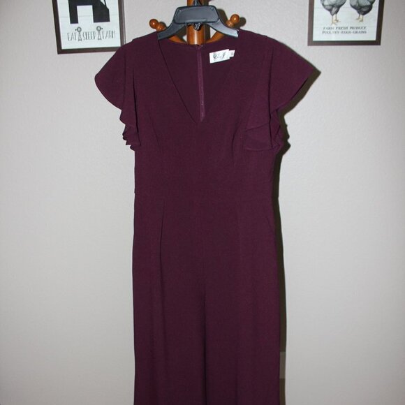 Eliza J Pants - Eliza J Flutter Sleeve Jumpsuit Size 8